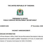 Tanzania Commission for AIDS (TACAIDS) Jobs 2024